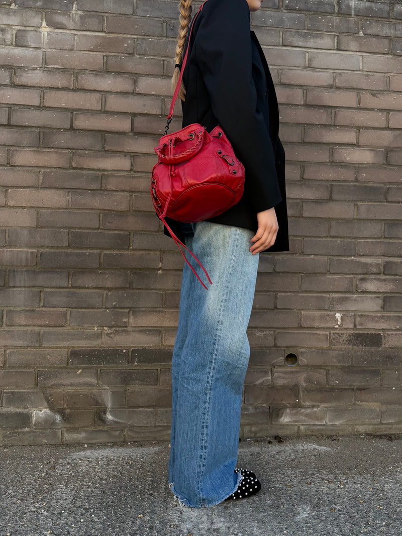 Balenciaga Bucket Pompon Small - worn
