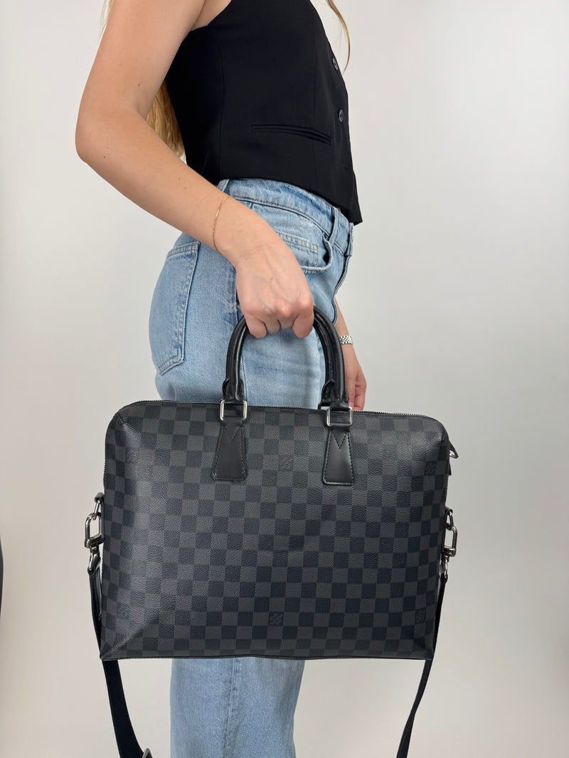 Louis Vuitton Porte-Documents Voyage - worn