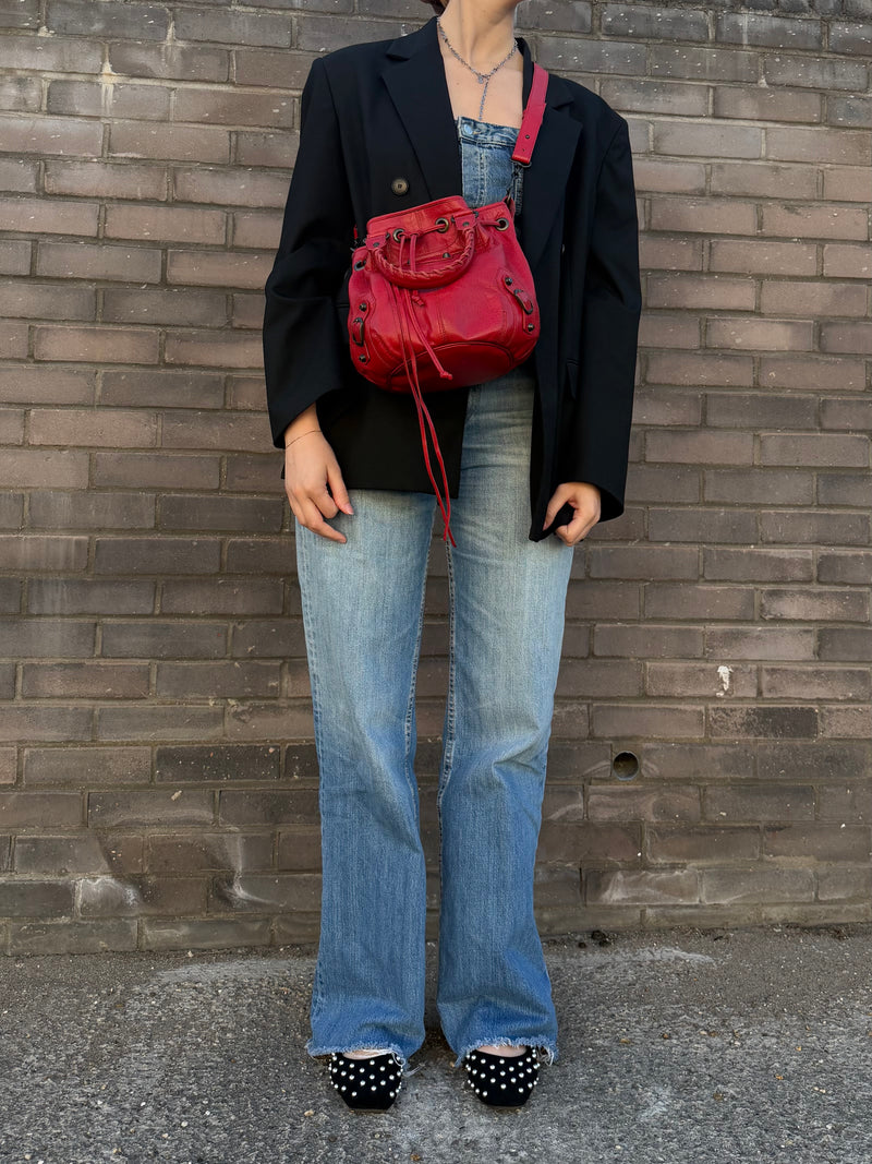 Balenciaga Bucket Pompon Small - worn