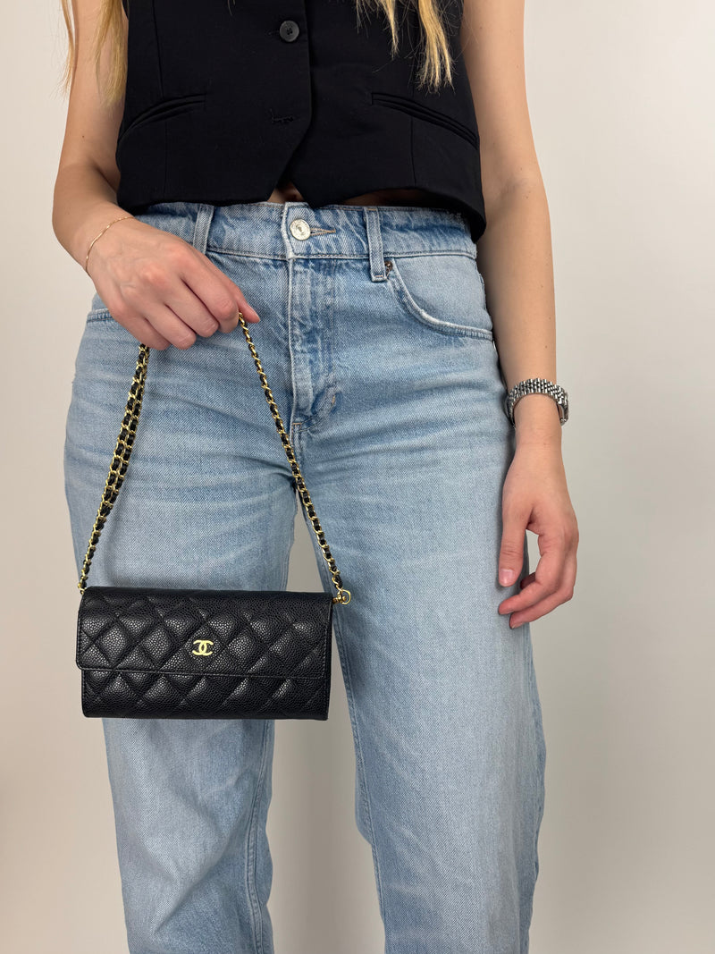 Chanel Wallet On Chain - worn
