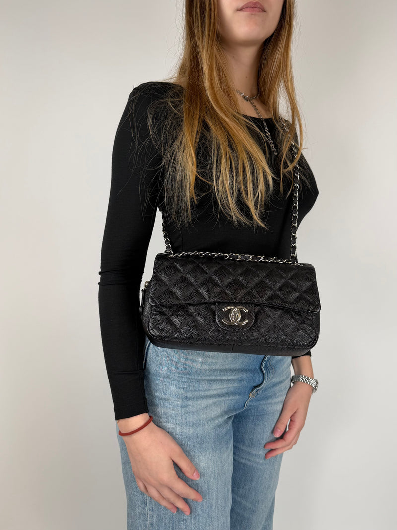 Chanel Single Flap Caviar - worn