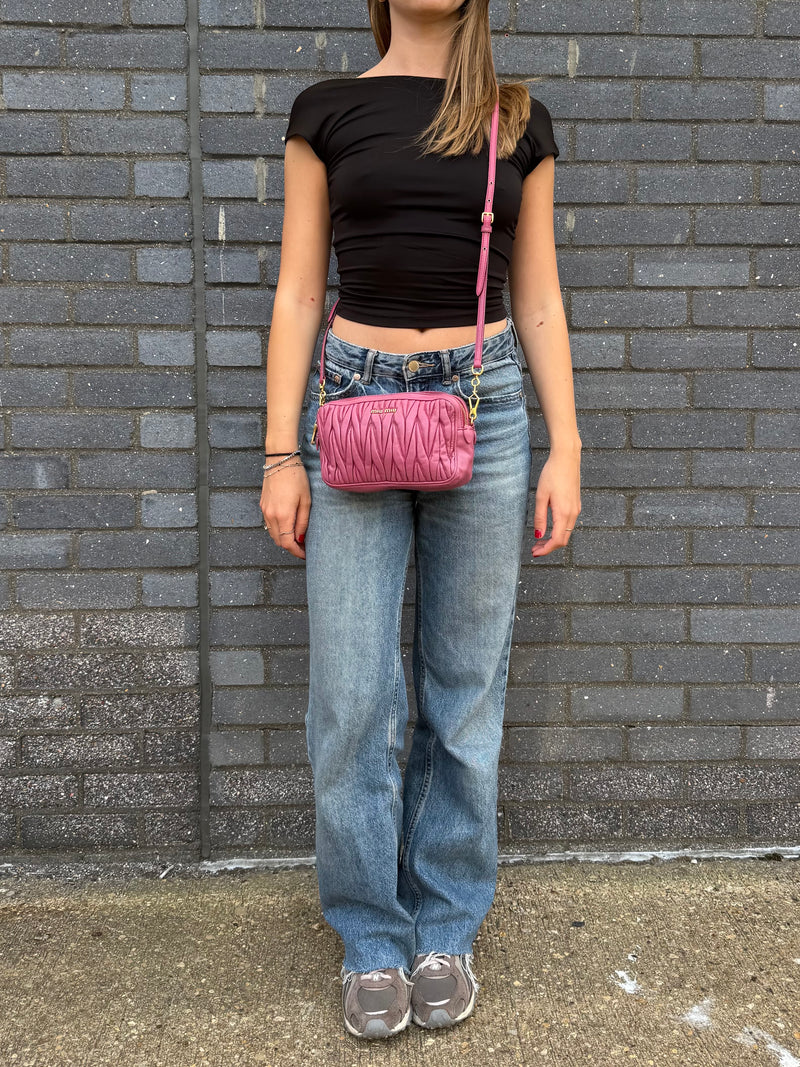 Miu Miu Matelassé Camera - worn