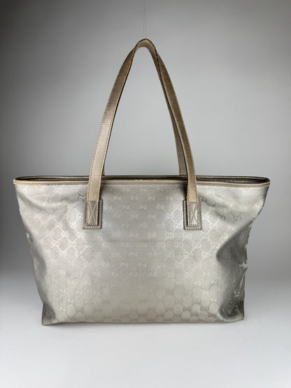 Gucci Imprime Metallic Tote