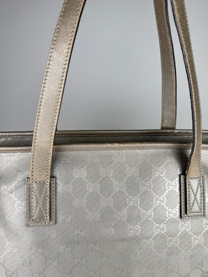 Gucci Imprime Metallic Tote
